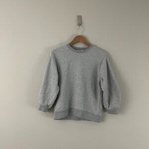Agolde Thora 3/4 Sleeve Heather Gray Pullover Sweatshirt Size Small